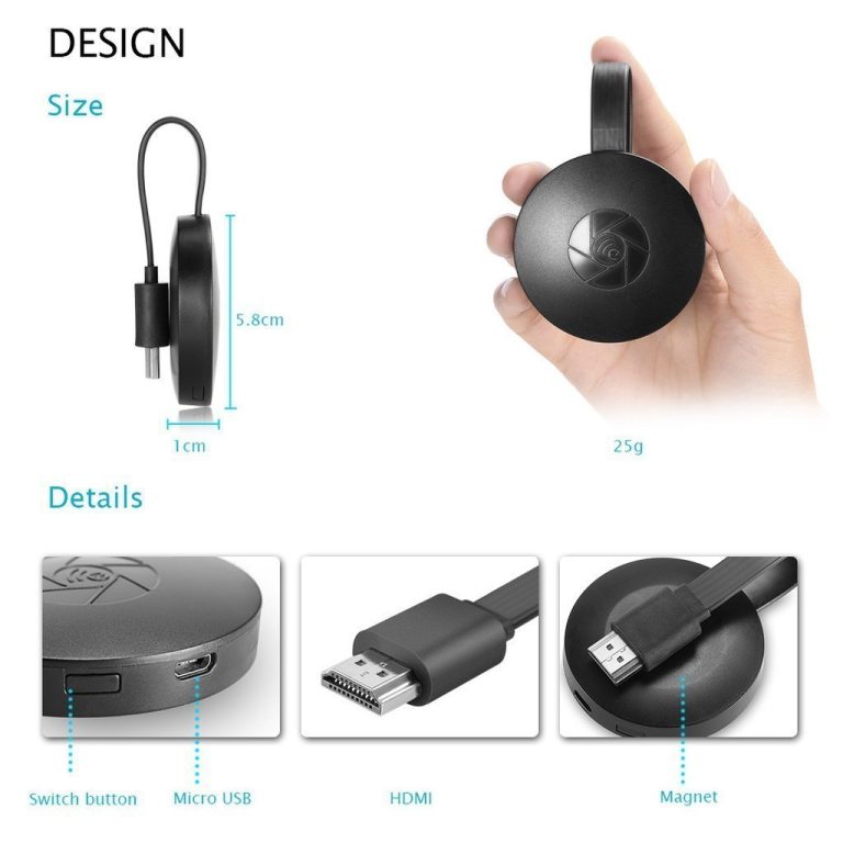Chromecast G2 TV Streaming Device By Google