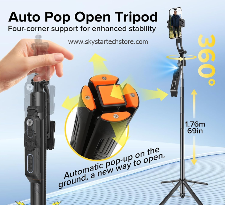 Q575TK Intelligent AI Cloud Platform Face Selfie Stick Tripod - Lioli Stick Automatic Follow-Away Tripod Stand