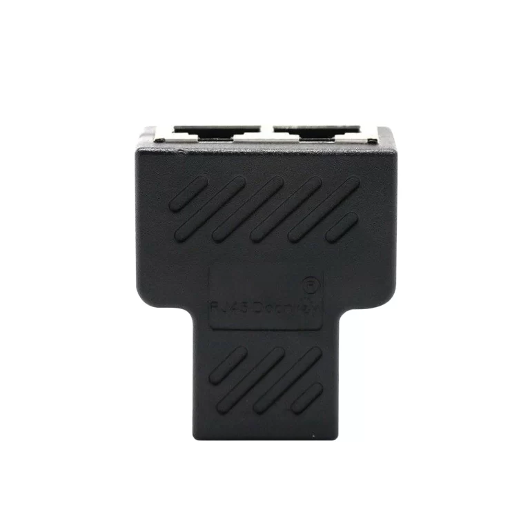 RJ45 Splitter Adapter 1 To 2 Ways Dual Female Port CAT5/6 LAN Ethernet Cable B