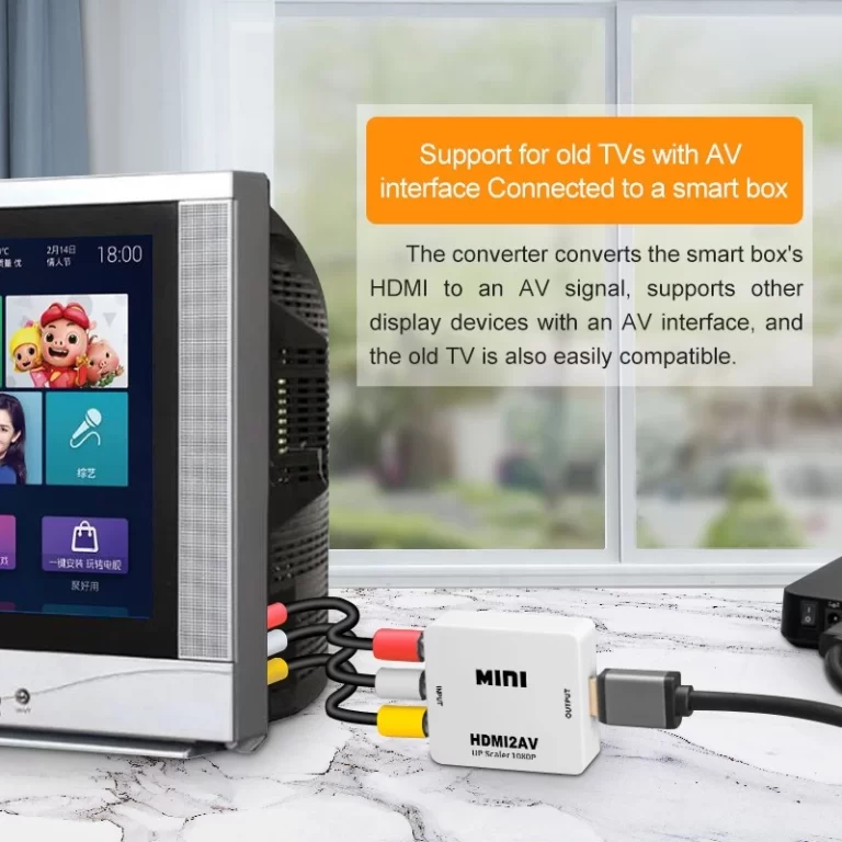 MINI HDMI to AV RCA CVBS Composite Video 1080P HDMI2AV Converter Scaler Adapter