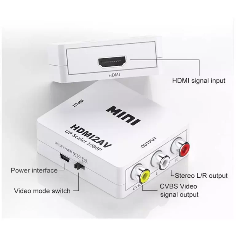 MINI HDMI to AV RCA CVBS Composite Video 1080P HDMI2AV Converter Scaler Adapter
