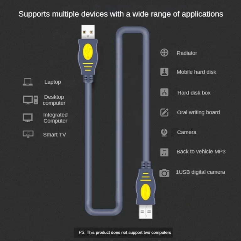 JH USB2.0 Male to Male Data Cable 1.5M
